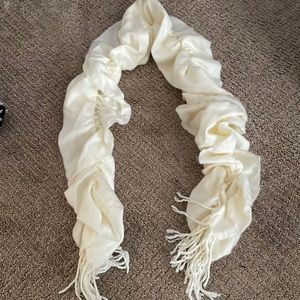 Scrunchy Cream Color Scarf